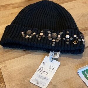 Elegant Black Bogner Beanie with Embellishments